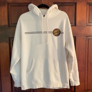 Santa Cruz white hoodie, Men's medium
